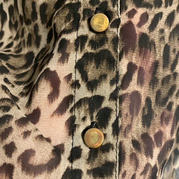 Sheer Leopard Blouse - Picture 7 of 11